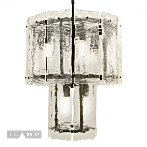 Люстра подвесная Sunny 10440-6+3P BK iLamp прозрачная на 9 ламп, основание чёрное в стиле современный  фото 2